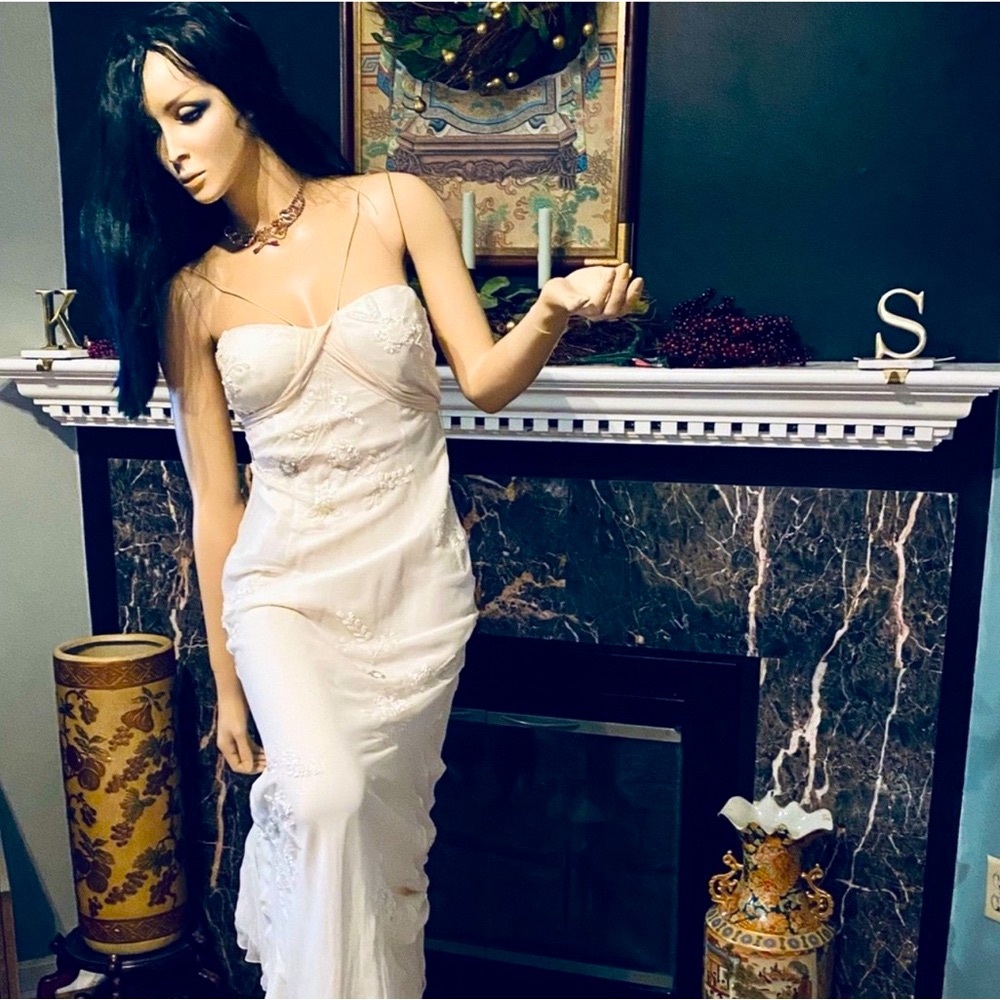 Manolo Blahnik White Prom Dress